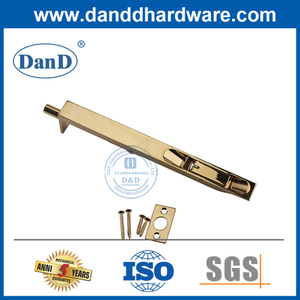 SS304 Porte en bois simple en laiton Gloden Gloden Flush Bolt Lock-DDB001