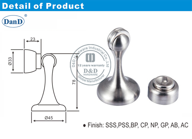 Bouchon de porte en argent