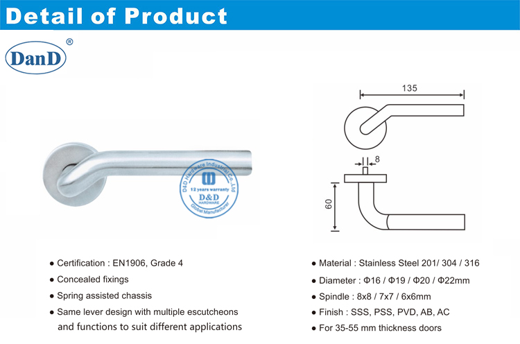 Poign&eacute;es de porte externes-d et d mat&eacute;riel D et D