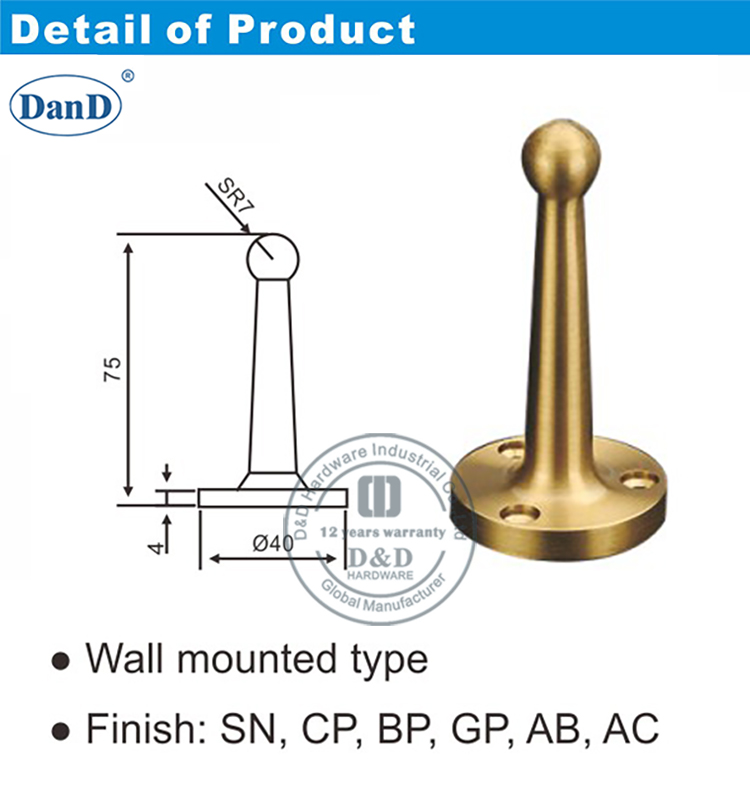 Stopper de porte d'&eacute;cran et quincaillerie D