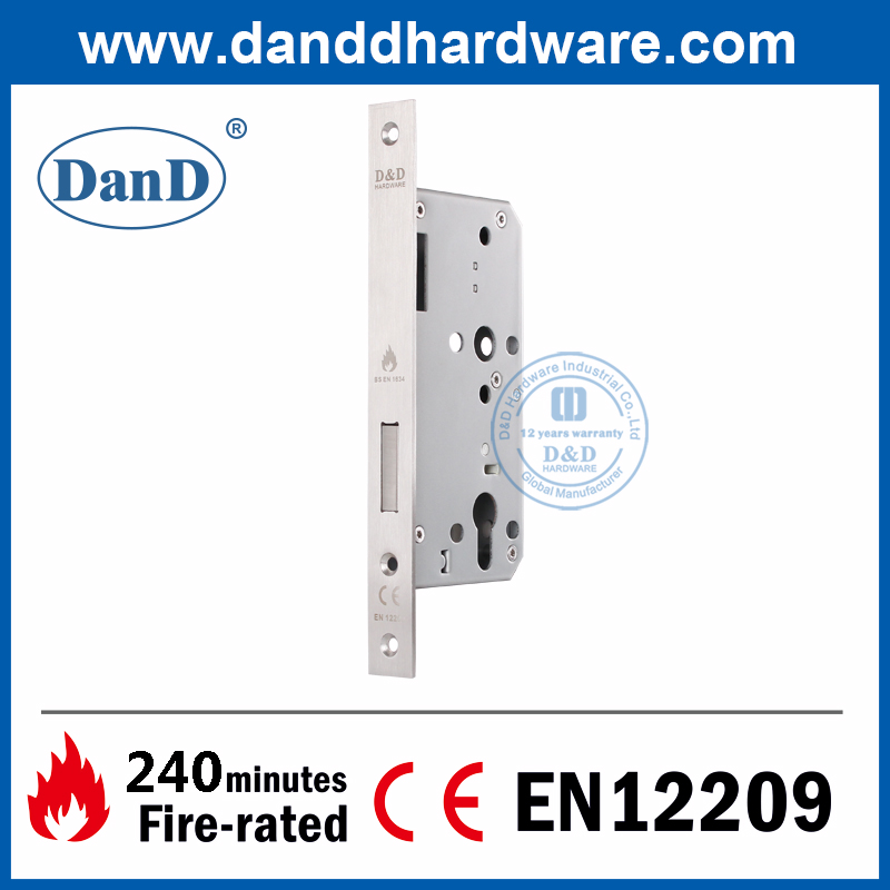 SS304 CE Best Mortise Fire Classé Lock de pêne dormant pour la porte en bois-DDML013