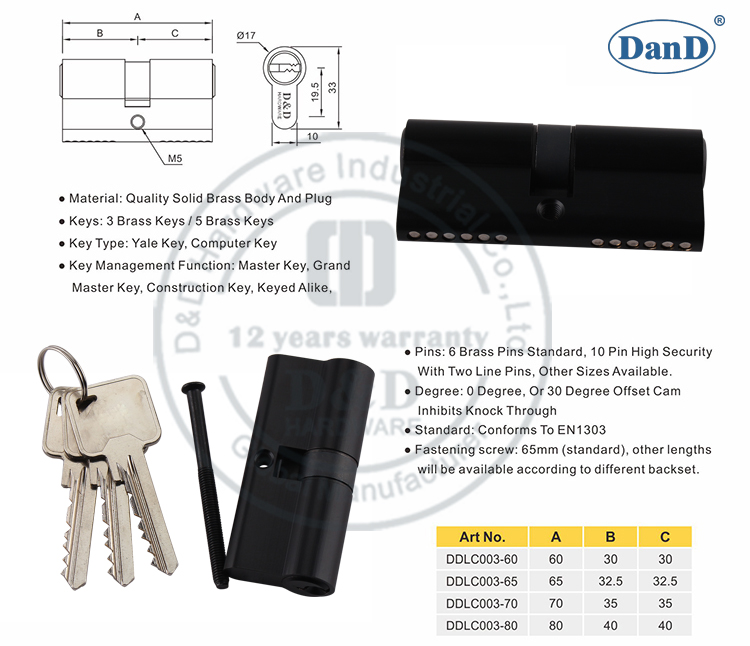 Key Key Cylinder-D et D Hardware
