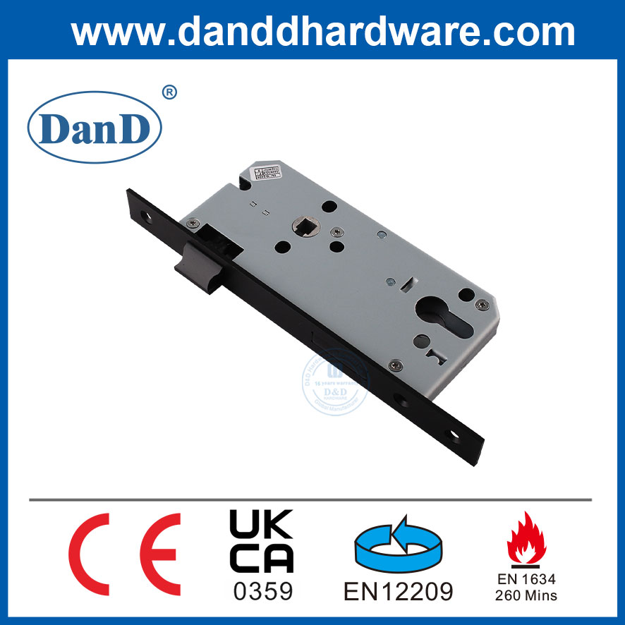 CE en acier inoxydable chambre intérieure noire de porte sûre verrure de porte de porte verrouillage de porte set-ddml009-5572