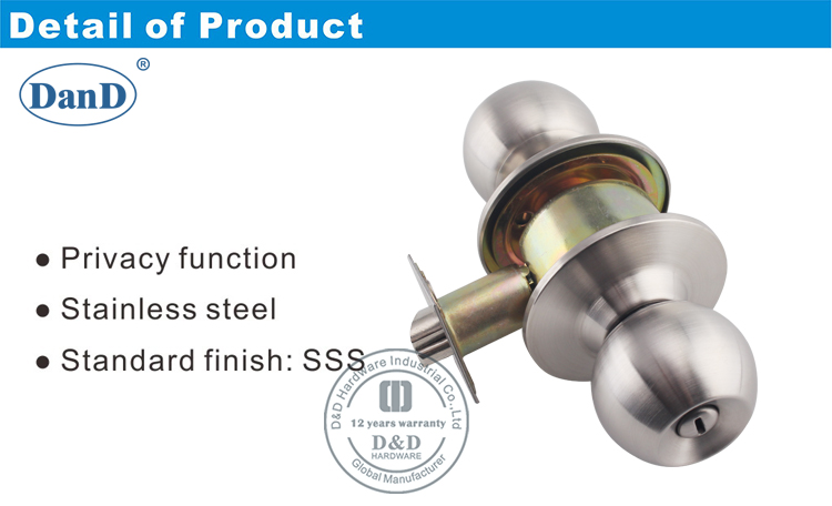 Hardware Knobset-D et D de la vie priv&eacute;e tubulaire