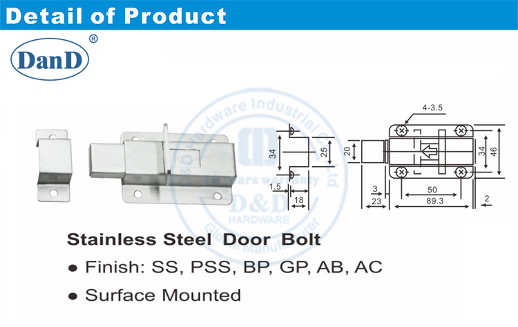 Boulons de rin&ccedil;age pour le mat&eacute;riel &agrave; double portes-D et D
