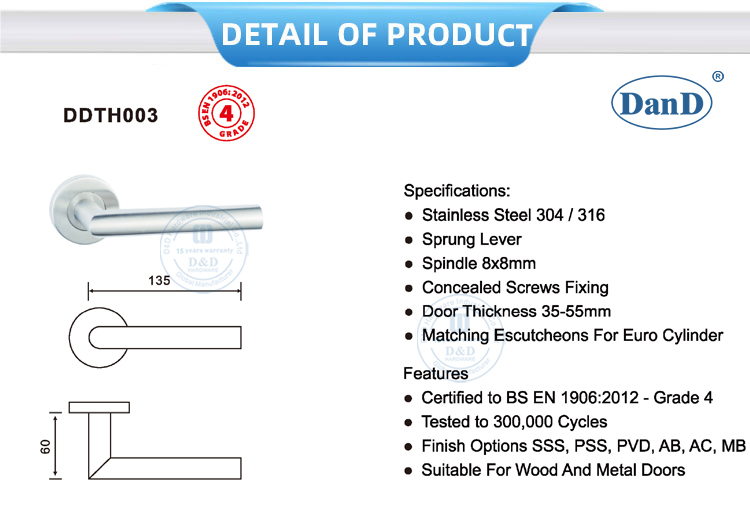 Poign&eacute;es de porte internes