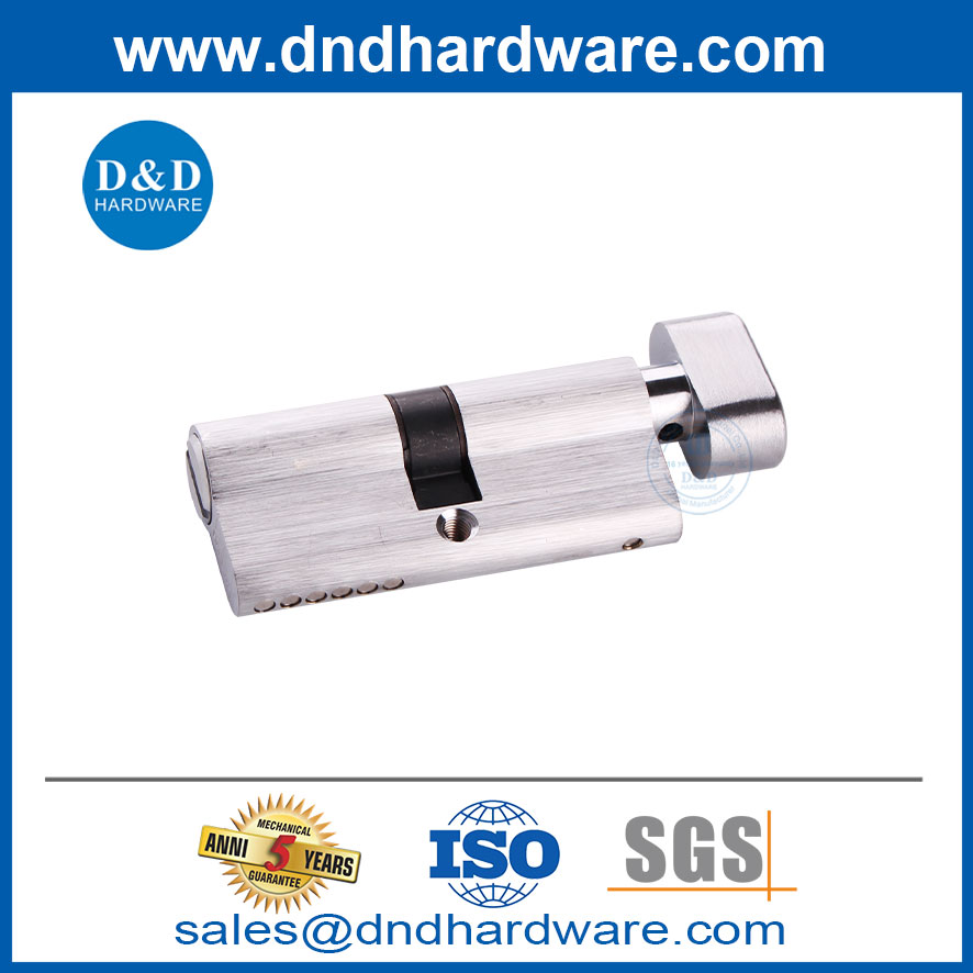 Cylindres de verrouillage de la salle de bain de salle de bain Satin Chrome de 70 mm pour appartement-ddlc007-70mm-sc