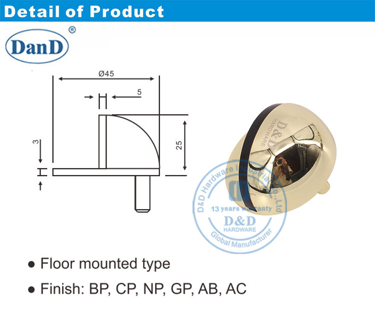 bouchon de porte rond