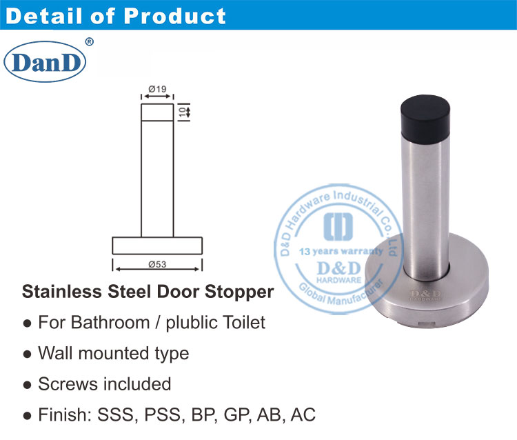 bouchon de porte en m&eacute;tal