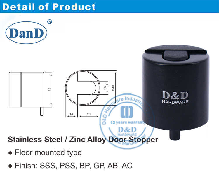 Porte de porte noire