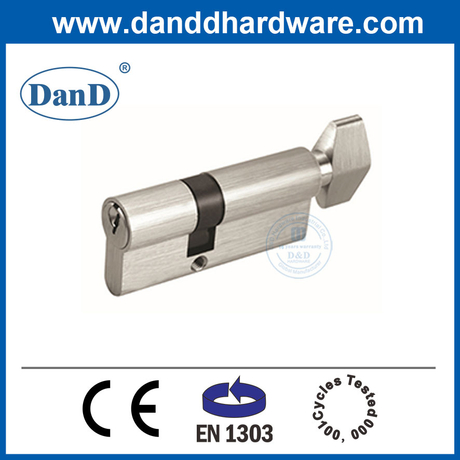 PROFIL EURO PROFIL EURO EN1303 LOCK CYLINDER PORTE DE BRASS avec bouton-ddlc002