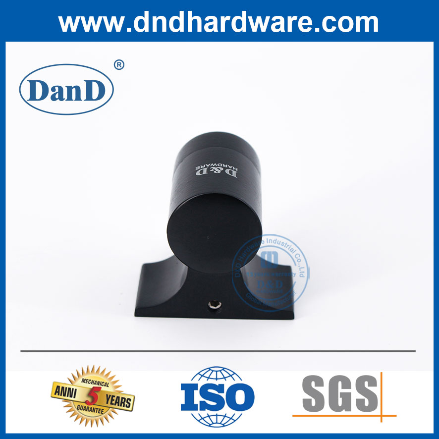 Chine Factory Black Magnetic Door Stopper Alliage Zinc Porte industrielle Stop-DDDS033