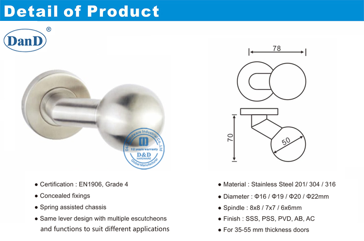 Poign&eacute;es de porte int&eacute;rieure moderne-d et d mat&eacute;riel D et D