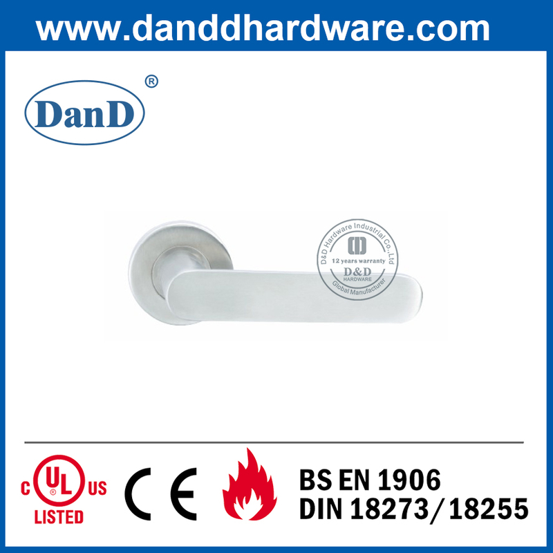 SS304 Raccords de porte Porte commerciale Poignée de levier solide-DDSH009