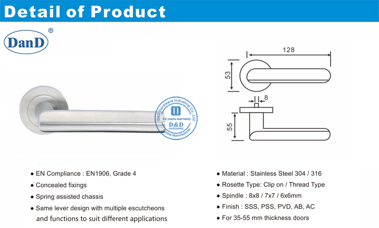 Poign&eacute;e de toilette Handware D et D