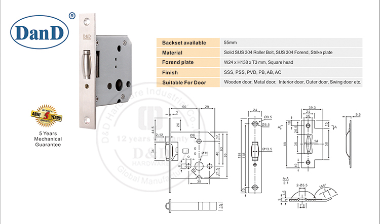 Lock Body -D et D Hardworke