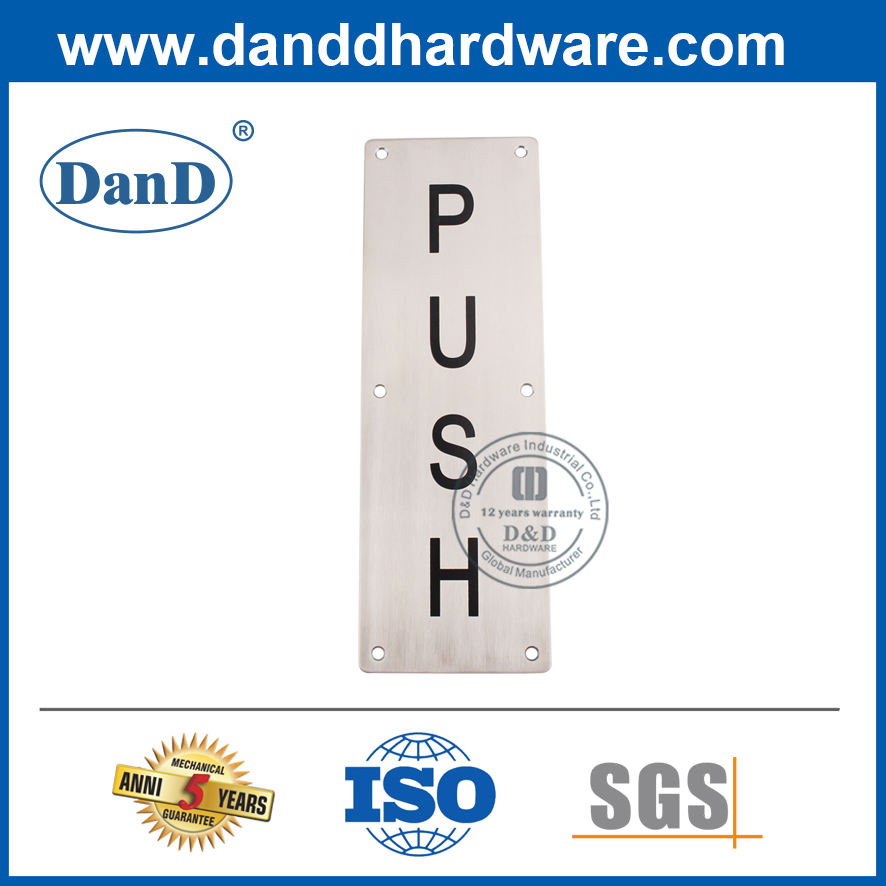 Plaque de signalisation de type ronde en acier inoxydable pour la porte du bois-DDSP006