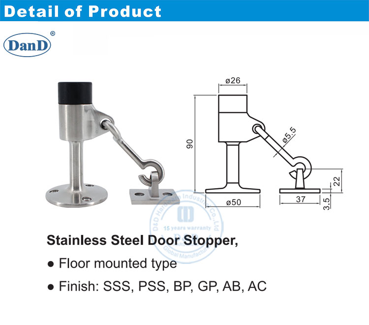 Bouchon en caoutchouc de porte