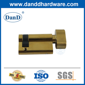 Collindre de verrouillage de porte à demi-cylindre en laiton massif 45 mm pour la porte en bois-DDLC009