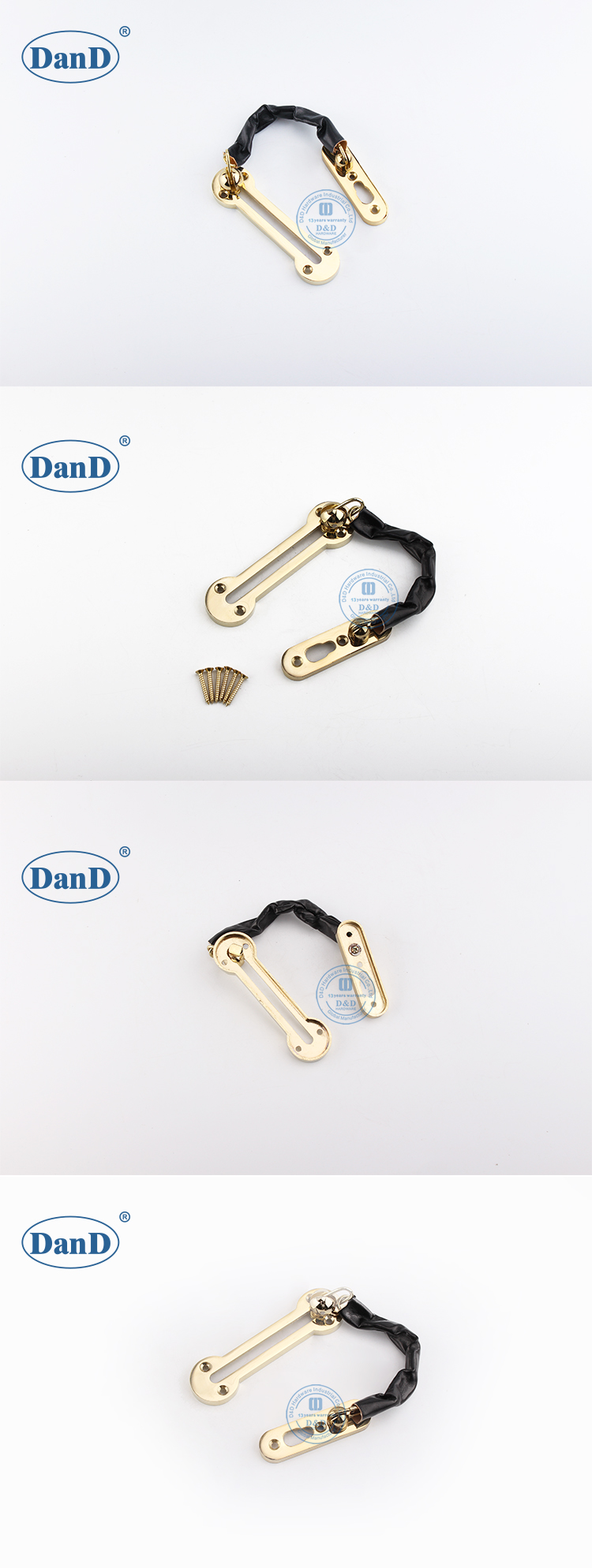 Cha&icirc;ne de porte en laiton poli