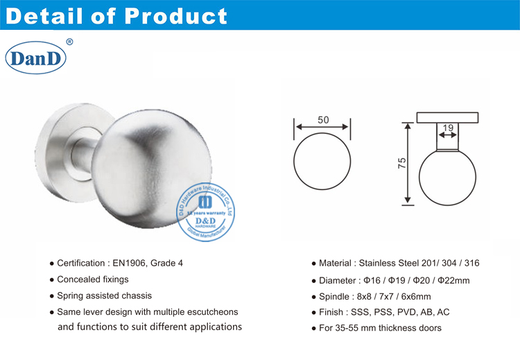 Poign&eacute;es de portes de feu-d et D mat&eacute;riel