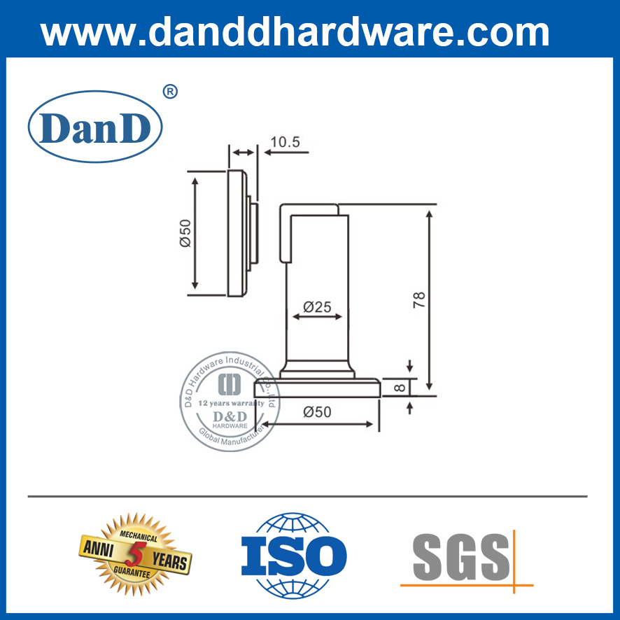 Meilleur support de porte magnétique DESGIN ZINC ALLOU pour la porte principale-DDDS030