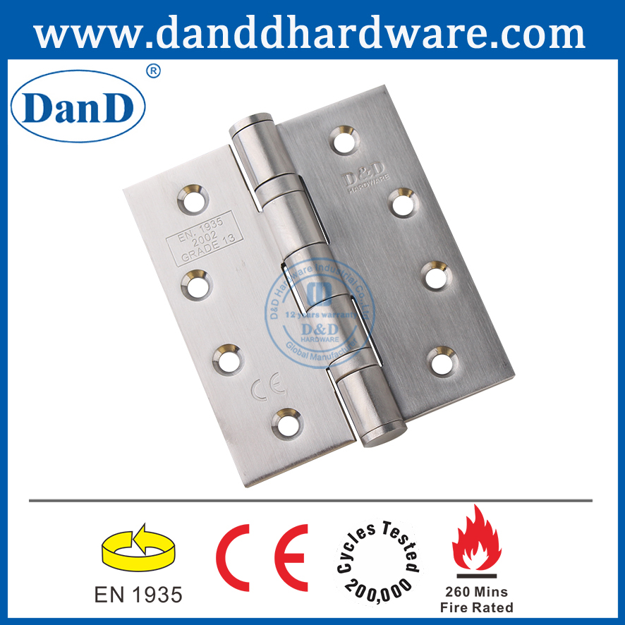 CE de haute qualité en acier inoxydable 201 Silver Special Door Hinge -DDSS001-CE -4X3.5X3
