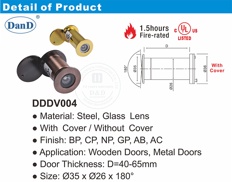 Peep Viewer-D et D Hardware
