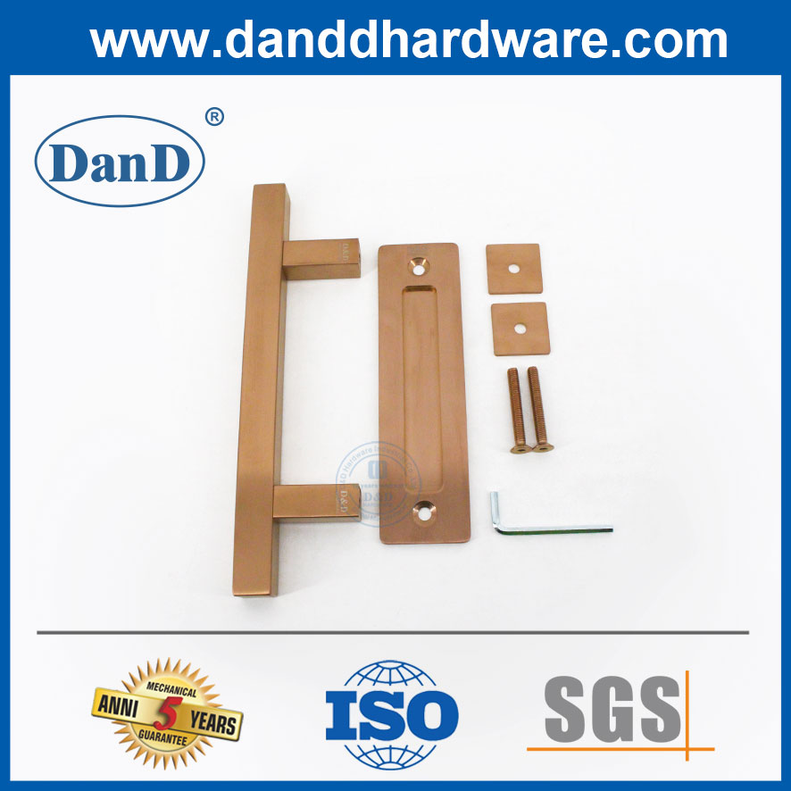 Cachette en or rose en acier inoxydable grange coulissante de la grange de porte de porte intérieure de poignée de traction de traction-ddbd104