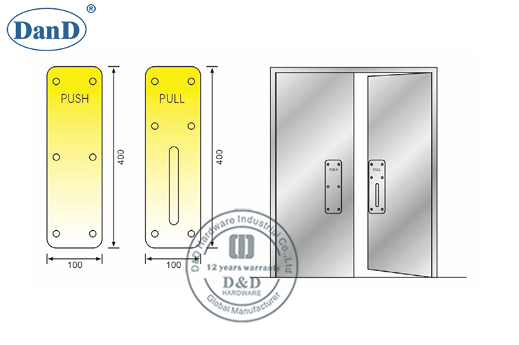 Tirez la poign&eacute;e avec une assiette