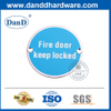 Plaque de signature de porte de feu en acier inoxydable-DDSP010